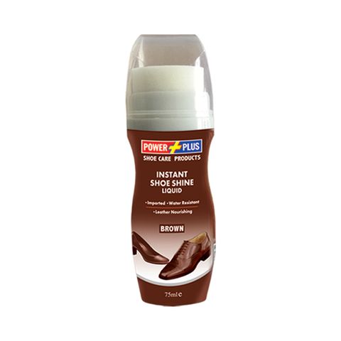 Power Plus Instant Shoe Shine Liquid Brown 75ml