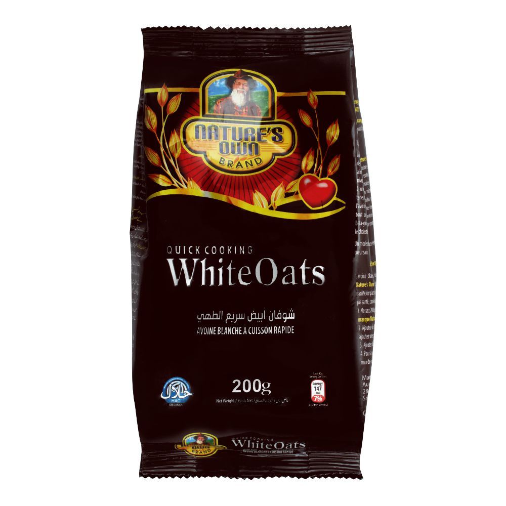 Natures White Oats 200g