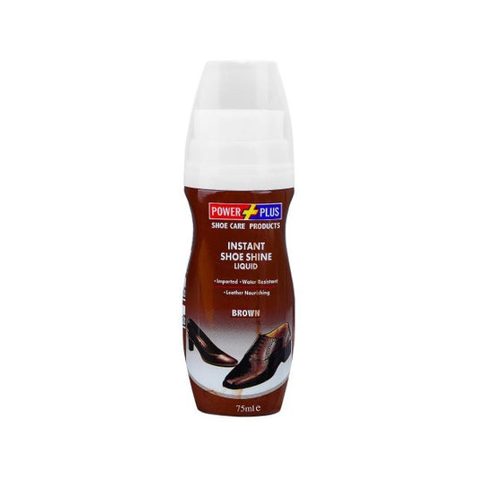 Power Plus Instant Shoe Shine Liquid Brown 75ml