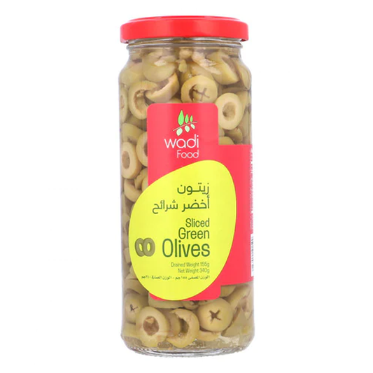 Wf Sliced Green Olives 240g